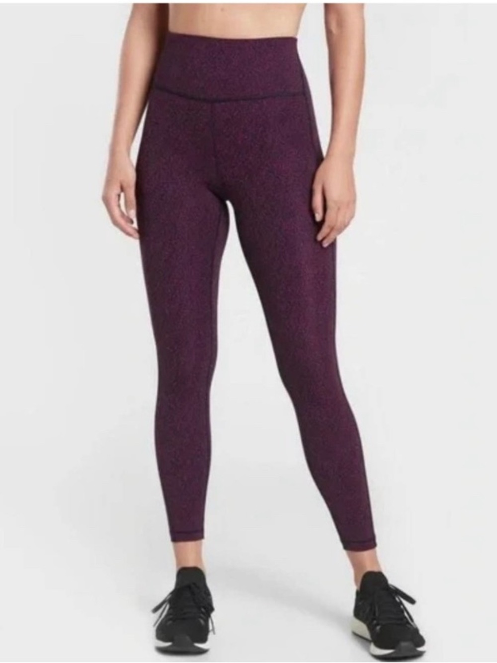 Athleta Ultimate Stash Textured 7/8 Tight size Small Purple black